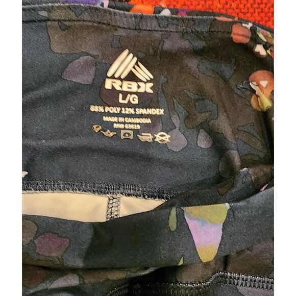 RBX Women's Floral Print High-Waisted Capri Leggings - Picture 7 of 9